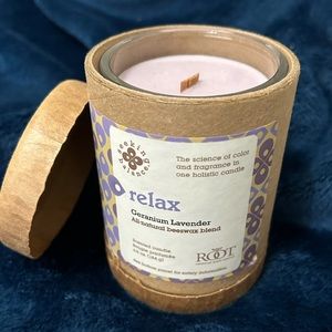 Root Geranium Lavender scented candle